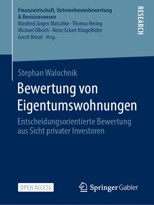 Title details for Bewertung von Eigentumswohnungen by Stephan Walochnik - Wait list